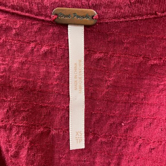 Free People ruched sleeve top, womens oversize xs short sleeve peasant blouse - Picture 9 of 12